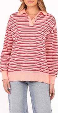 Petal & Pup Beau Stripe Long Sleeve Polo