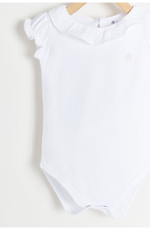 Shop Babycottons Essentials Detailed Collar Bodysuit In White