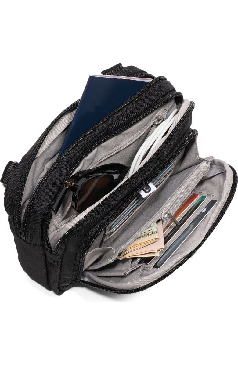 BAGGALLINI Trifecta Crossbody EMF Blocking Pocket, Alternate, color, Black