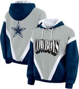 WEAR by Erin Andrews Women's WEAR by Erin Andrews Navy/Gray Dallas Cowboys Plus Size Retro Crinkle Full-Zip Windbreaker Jacket