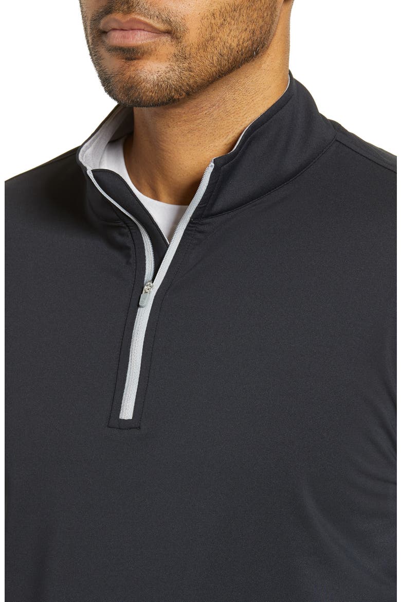 Perth Performance Quarter Zip Sweatshirt, Alternate, color, BLACK