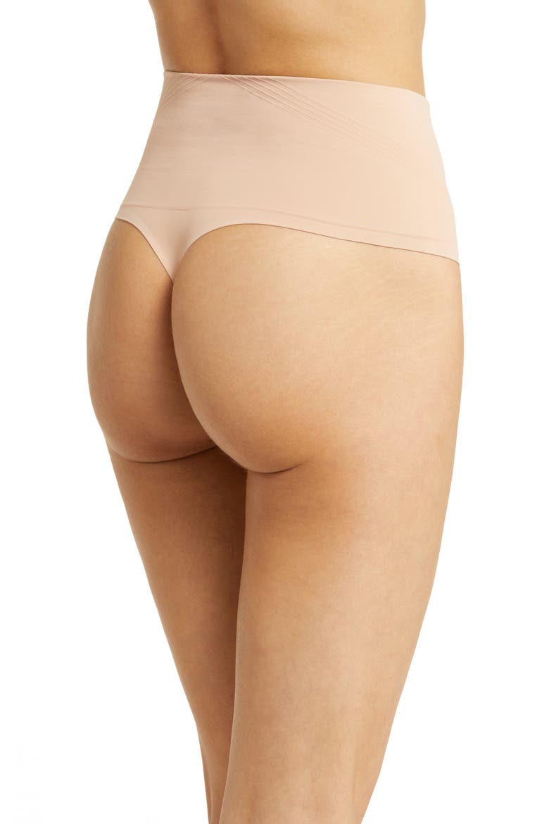 Smooth Comfort High Waist Thong, Alternate, color, CLAY NUDE-0Q