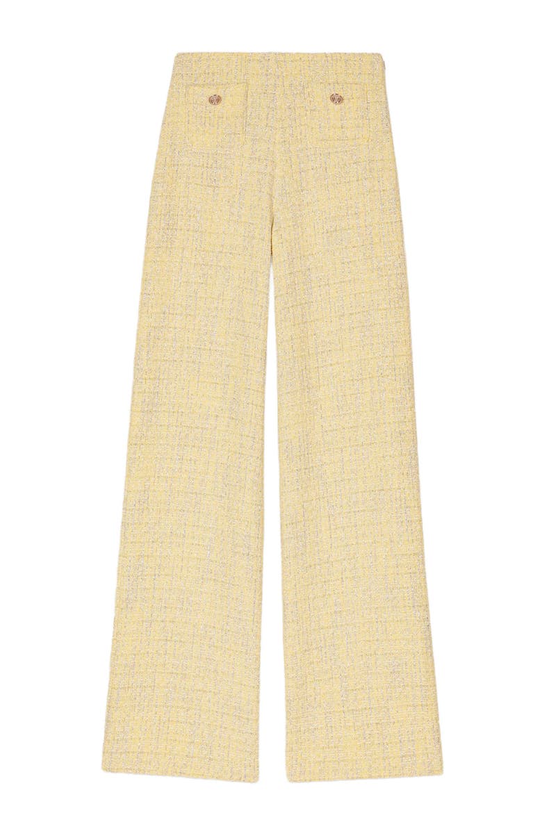 maje Straight-leg tweed/lurex trousers, Alternate, color, 