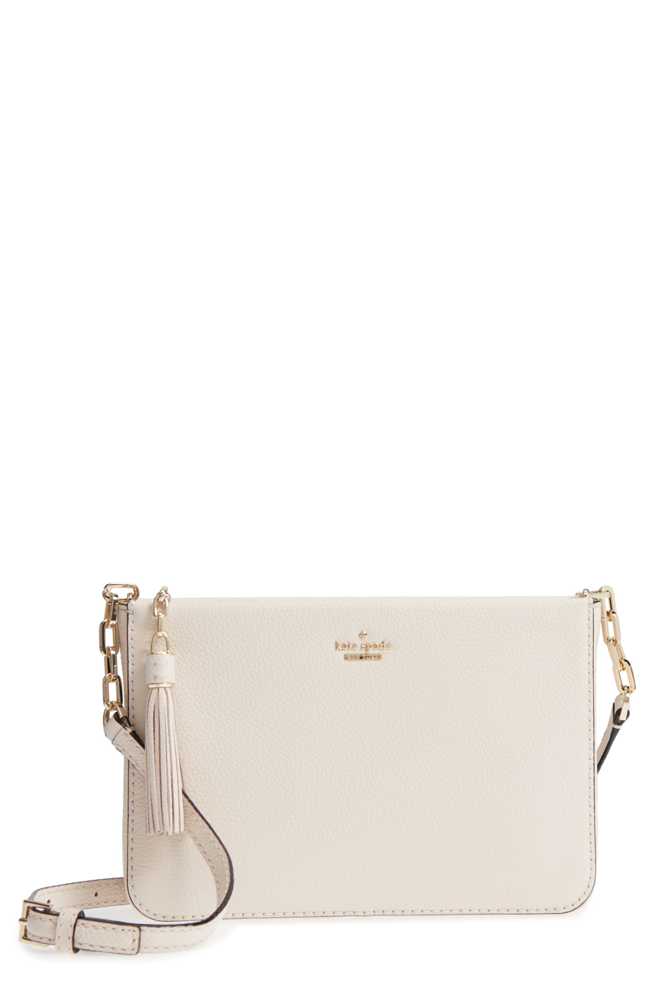 kingston drive - alessa leather shoulder/crossbody bag, Main, color, BLEACH BONE