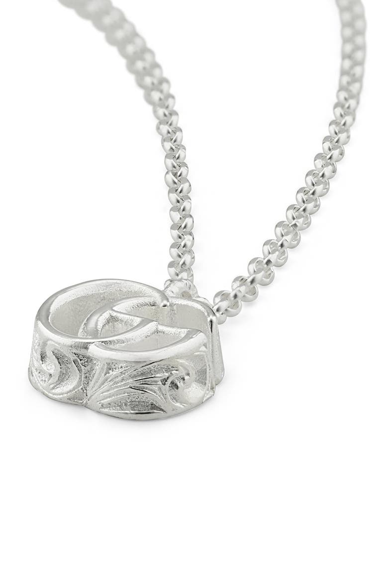 GG Pendant Necklace, Alternate, color, SILVER