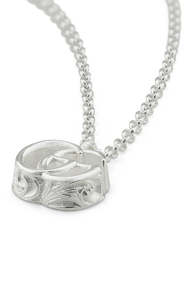 Gucci GG Pendant Necklace, Alternate, color, Silver