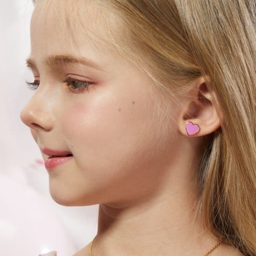 Anna Zuckerman Petit Love Studs In Pink