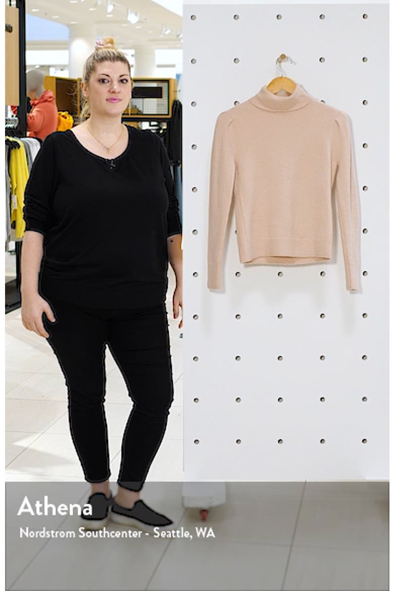 Rachell Parcell Puff Shoulder Turtleneck Sweater video