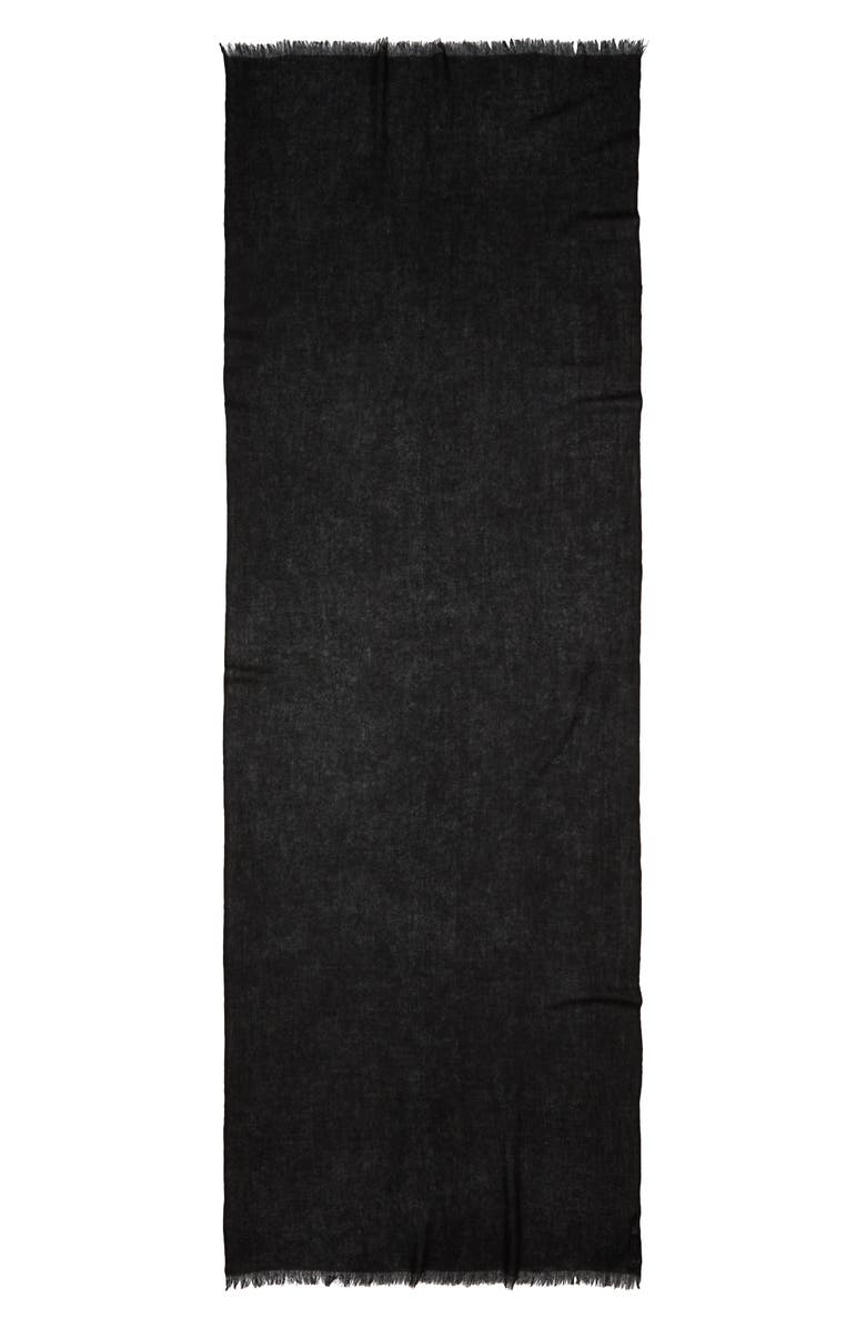 Nordstrom Textured Cashmere Scarf, Alternate, color, Black