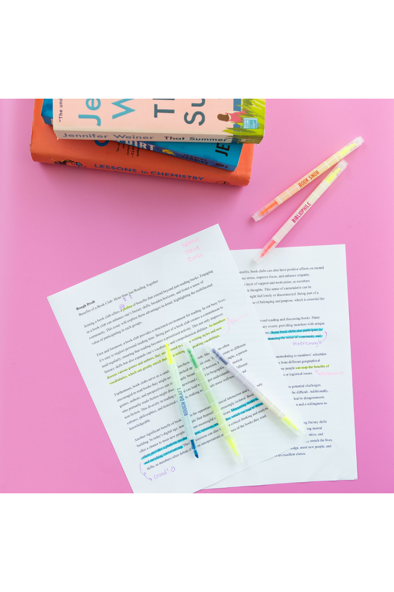 Book Club Double Sided Highlighter Set, Alternate, color, Assorted Pre-Pack
