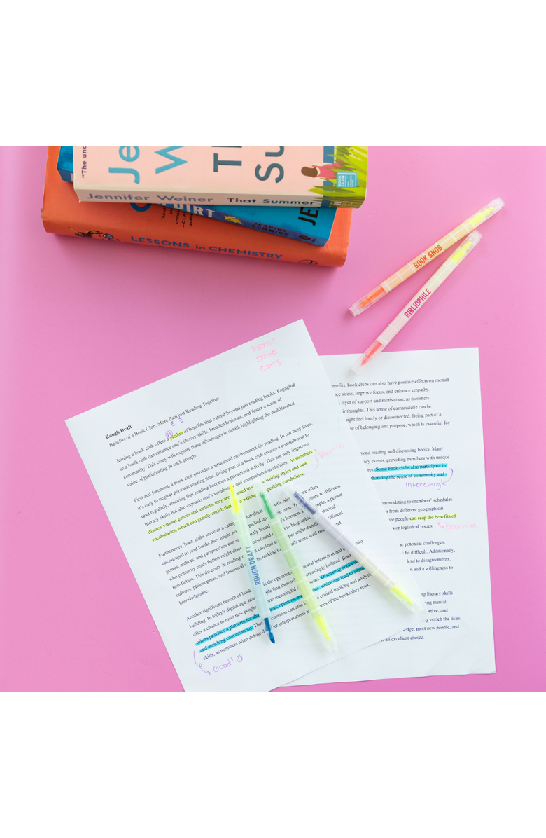 Jollity & Co Book Club Double Sided Highlighter Set, Alternate, color, Assorted Pre-Pack