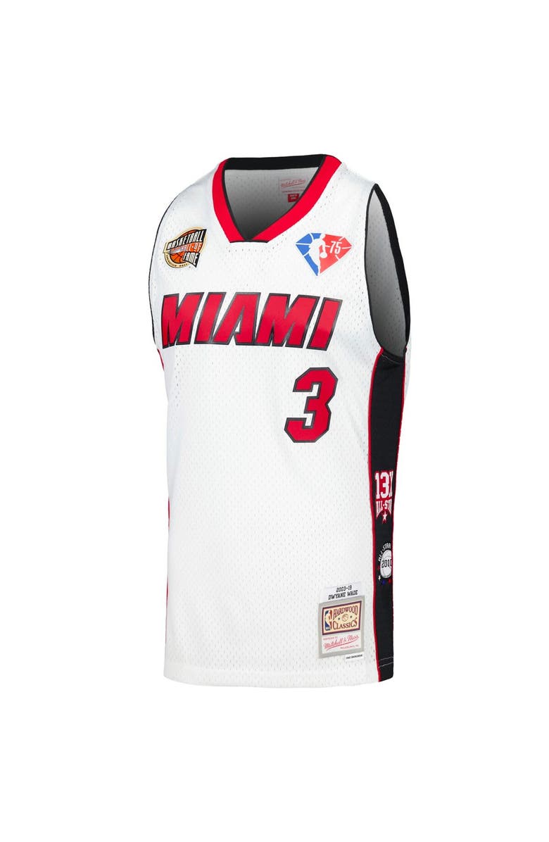 Mitchell & Ness Unisex Mitchell & Ness Dwyane Wade White Miami Heat Hall of Fame Class of 2023 Throwback Swingman Jersey, Alternate, color, White