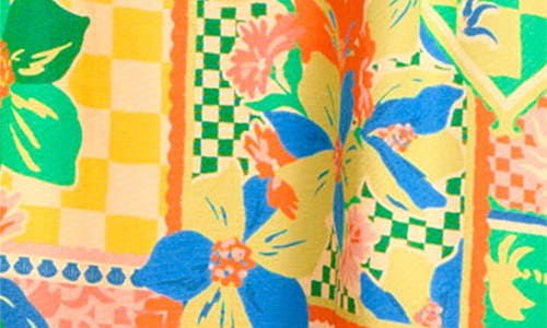 Shop Ramy Brook Felicity Mixed Print Midi Dress In Garden Print