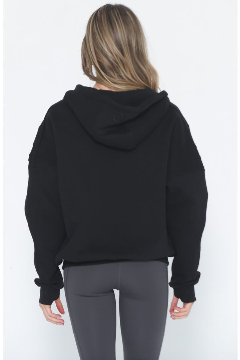 Isabella Organic Nursing and Pregnancy Full Zip Hoodie, Alternate, color, Noir
