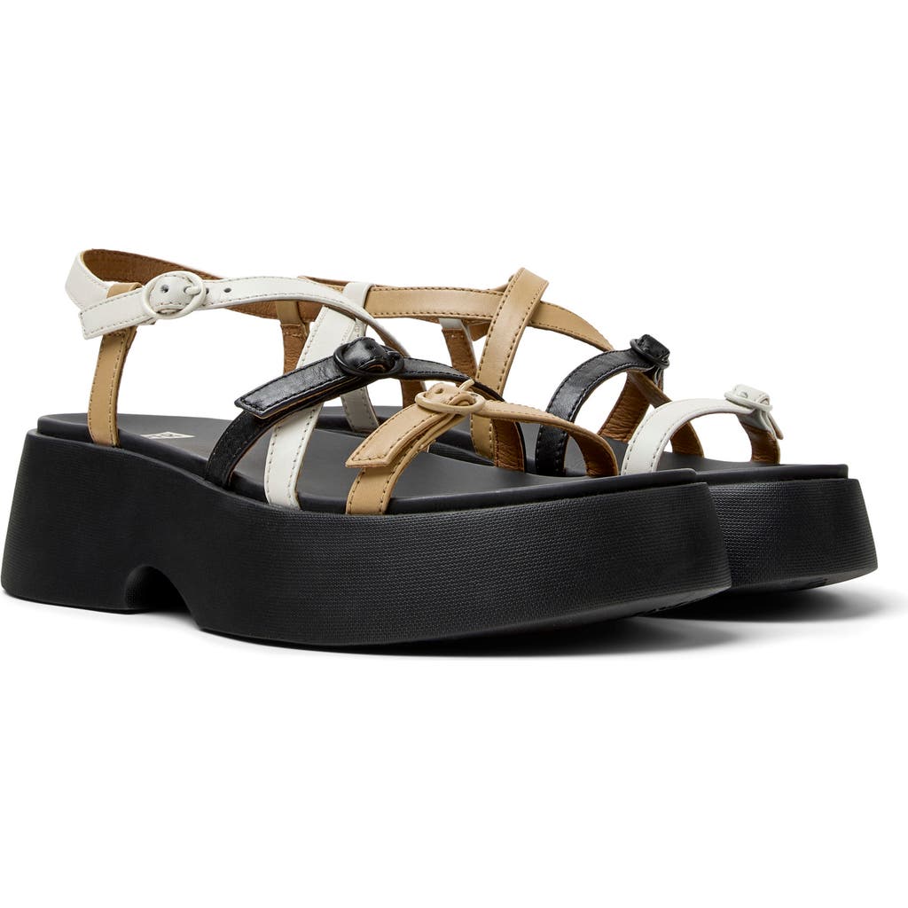 Camper Tasha Sandals In Black Multi - Assorted