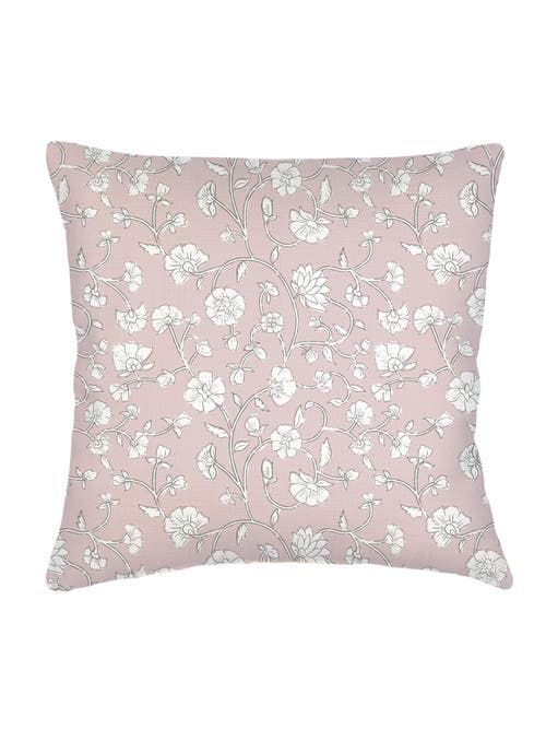 Anaya Vintage Jaipur Floral Linen Pillow With Down Insert In Brown