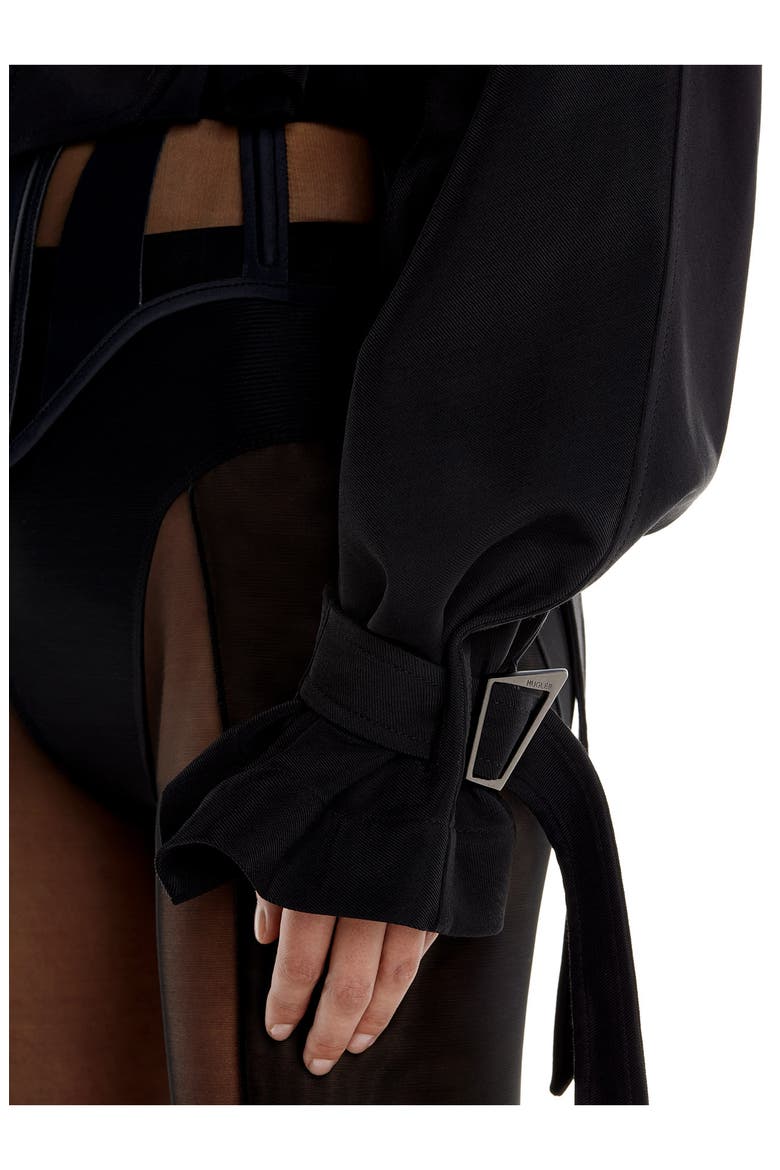 Belted Twill Blouson Jacket, Alternate, color, 1999 BLACK