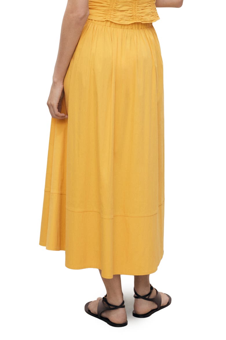 Sunny Cotton Blend Skirt, Alternate, color, MUSTARD