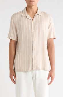 DENIM AND FLOWER Stripe Camp Shirt