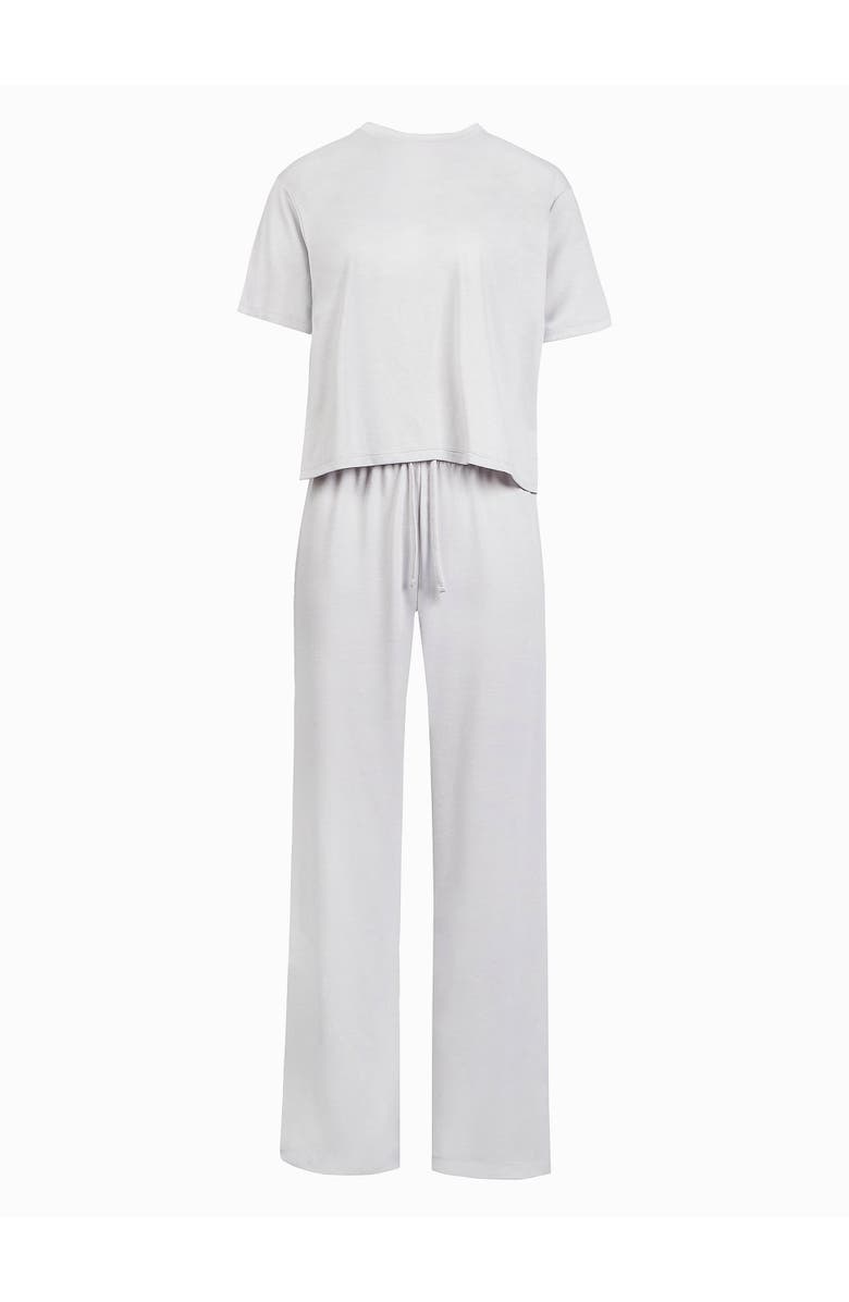 LOVALL Soft Touch Wide Leg Lounge Set, Alternate, color, Light Grey