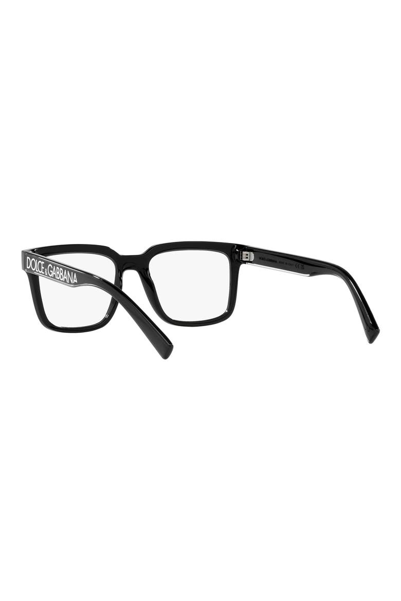 52mm Square Optical Glasses, Alternate, color, BLACK