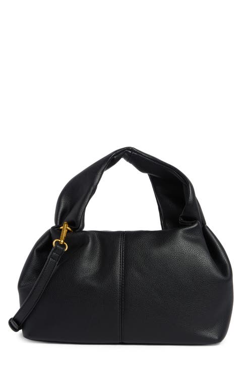 Pleated Top Handle Bag