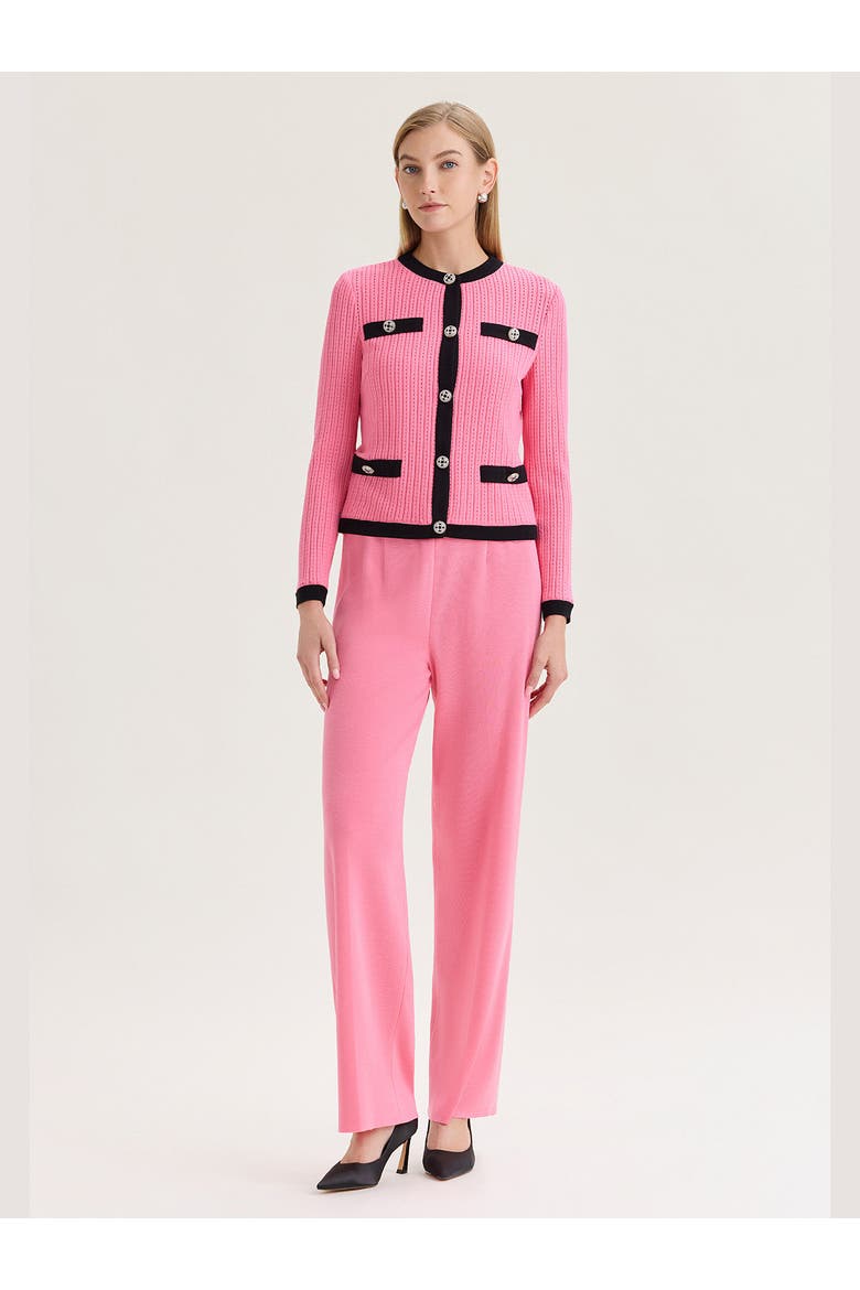 Heritage Eyeleted Recycled Knit Jacket, Alternate, color, Pink