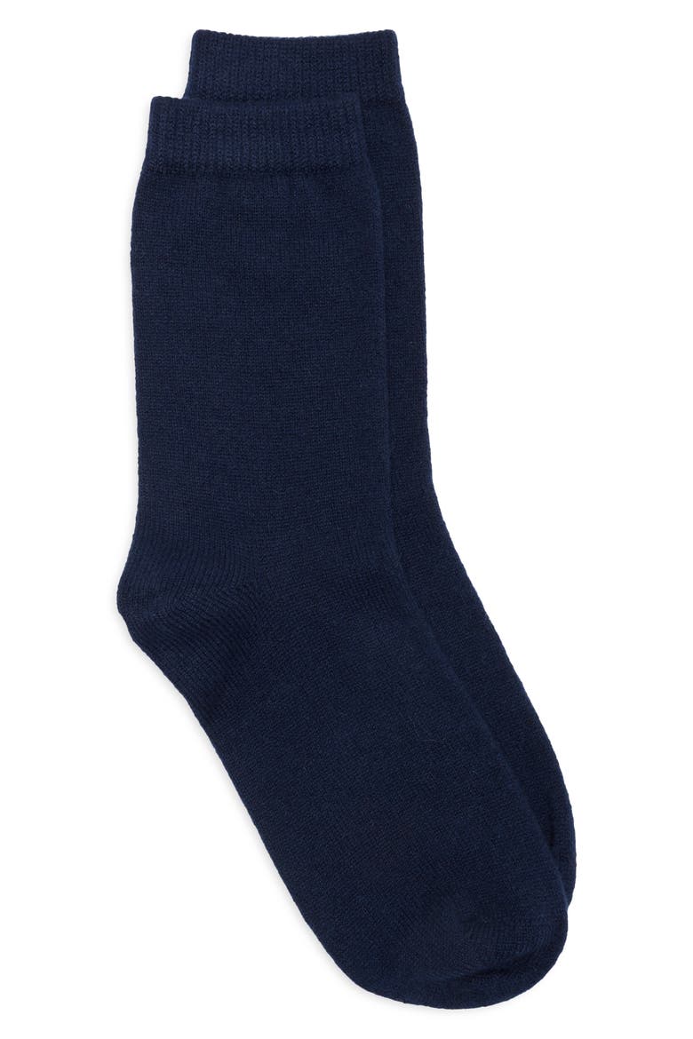 Cashmere Blend Dress Socks, Main, color, NAVY NIGHT