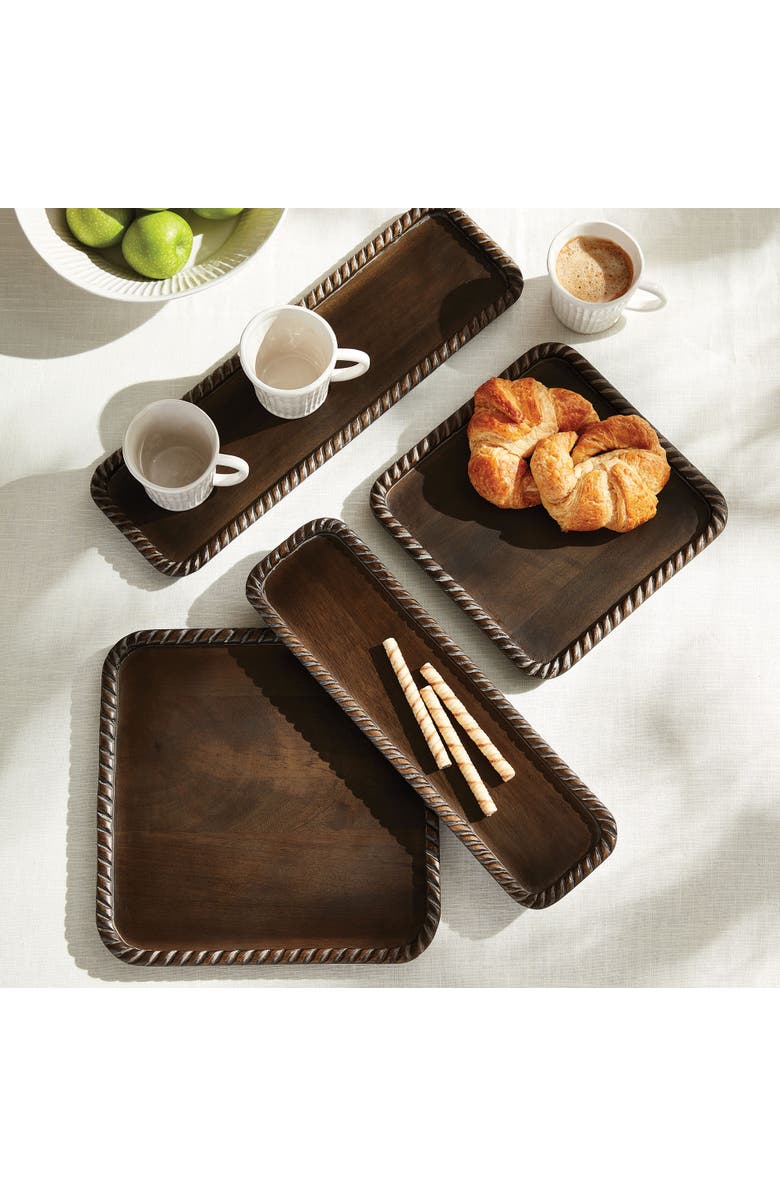 Napa Home & Garden Langley Square Trays Set of 2, Alternate, color, Black