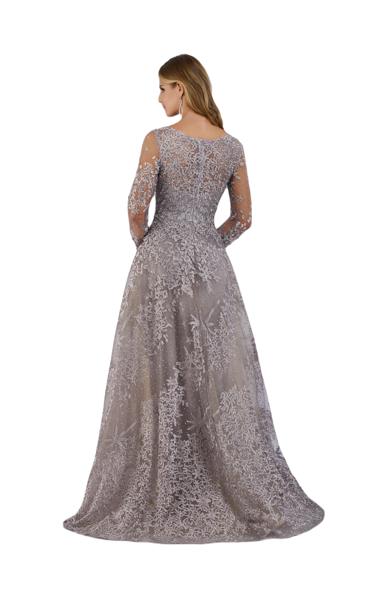 LARA New York Long Sleeves Ballgown Fully Embellished, Alternate, color, Stone