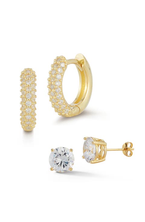 Set of 2 14K Gold Plated Silver Earrings