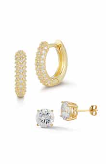 GLAZE JEWELRY Set of 2 14K Gold Plated Silver Earrings