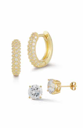 Set of 2 14K Gold Plated Silver Earrings