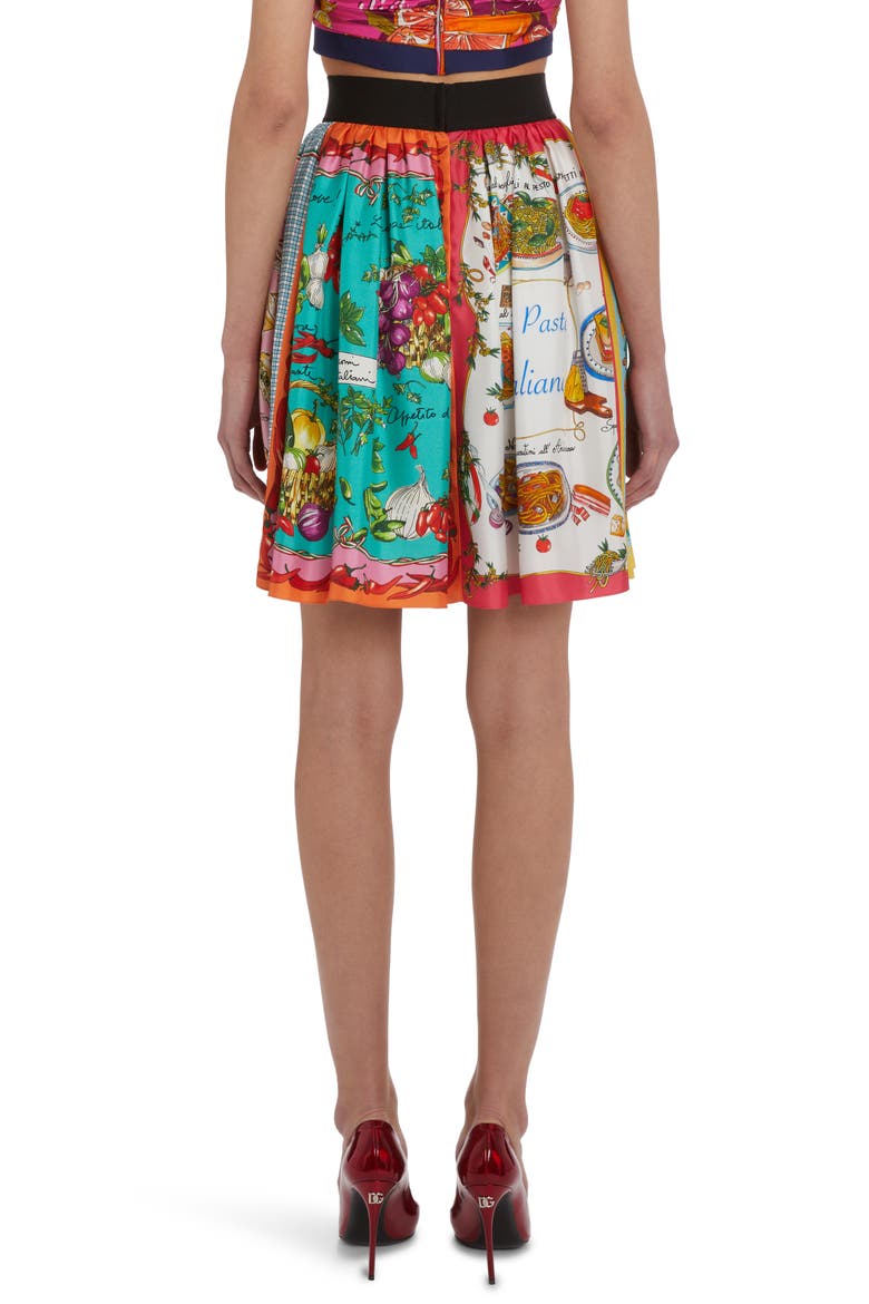 Logo Band Silk Twill Miniskirt, Alternate, color, S9000 VARIANTE ABBINATA