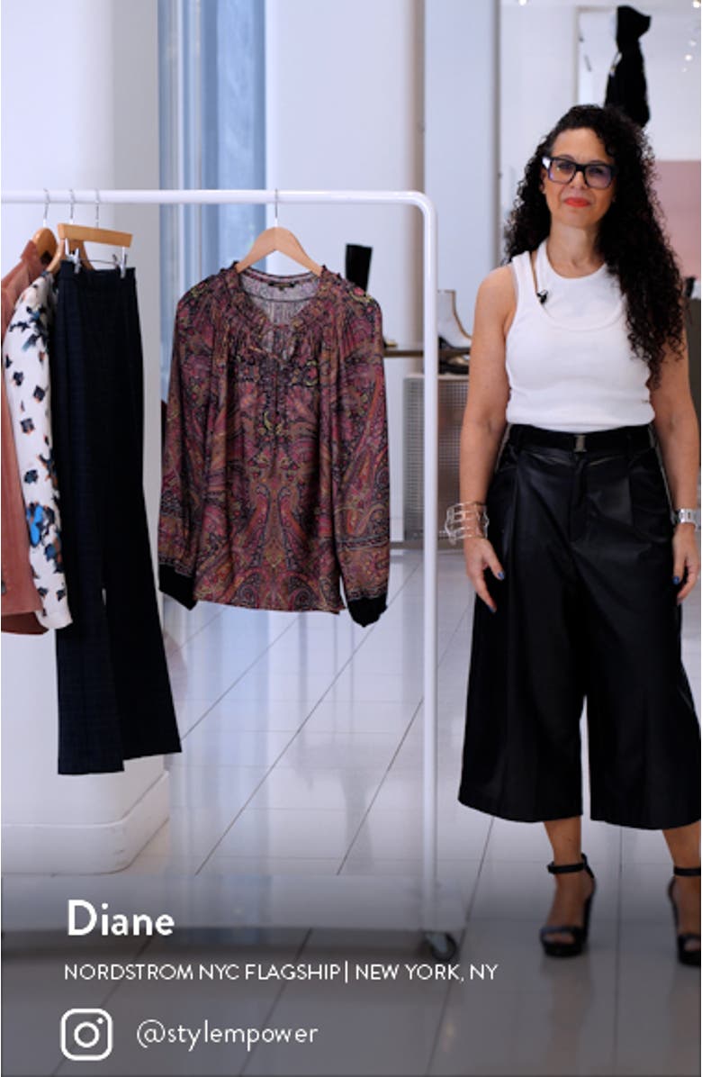 Jody Print Peasant Blouse, sales video thumbnail