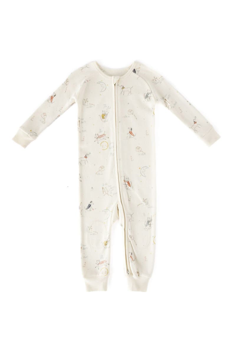 Pehr Fitted Organic Cotton One-Piece Pajamas, Main, color,