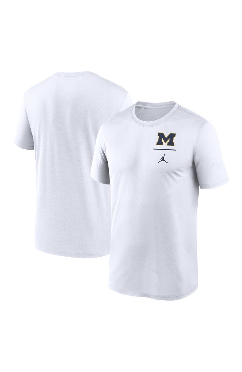 Jordan Brand Men's Jordan Brand White Michigan Wolverines Primary Logo Legend Performance T-Shirt, Main, color, 