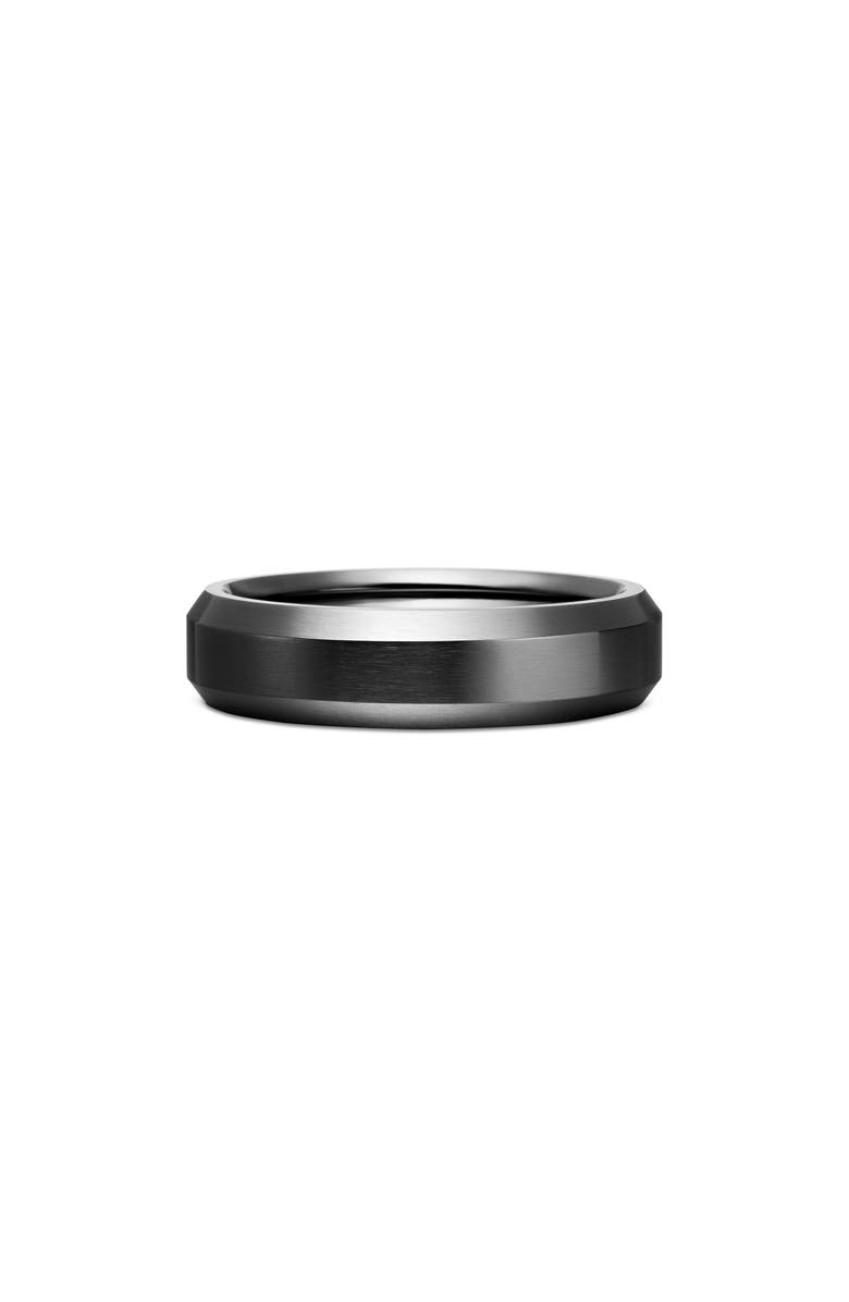 David Yurman Beveled Band Ring, 6mm, Main, color, Black Titanium