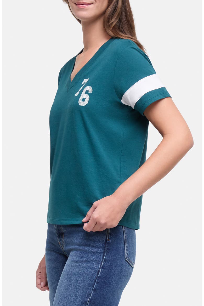 Micky Graphic V-Neck T-Shirt, Alternate, color, DEEP TEAL