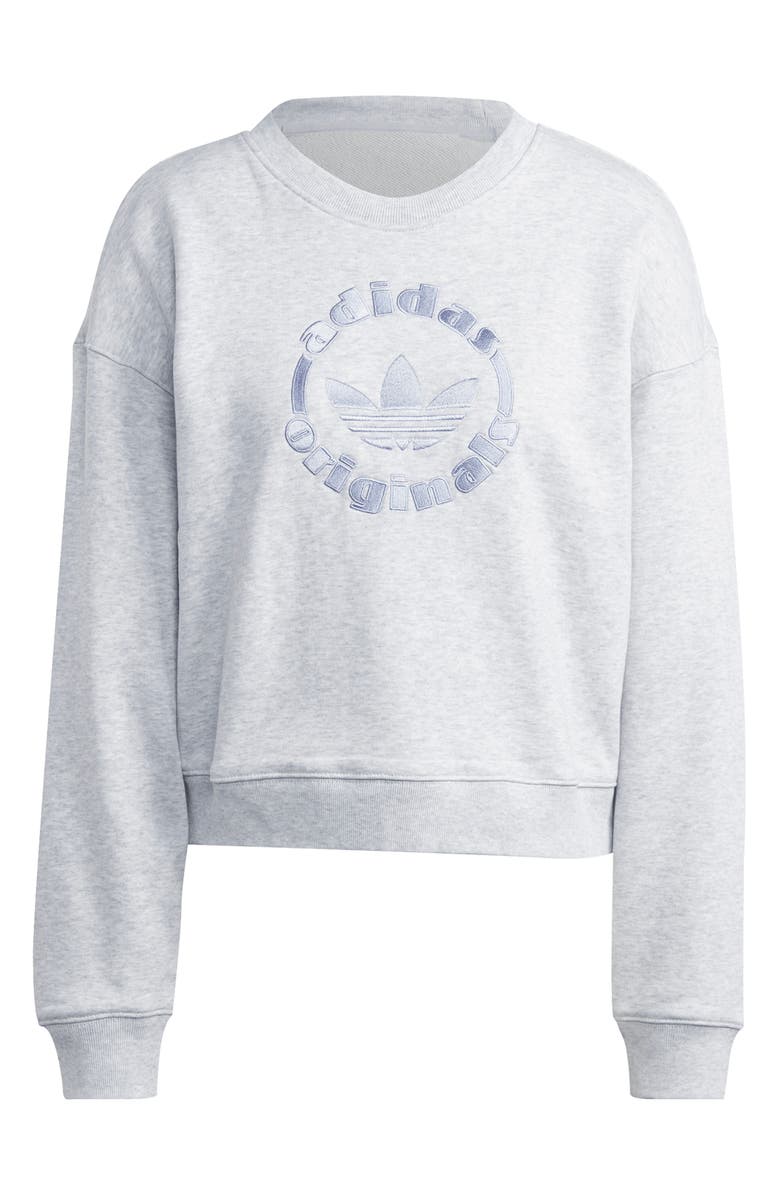 adidas Trefoil Cotton French Terry Sweatshirt, Alternate, color, 