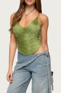 EDIKTED Elenie Fringe Crop Camisole