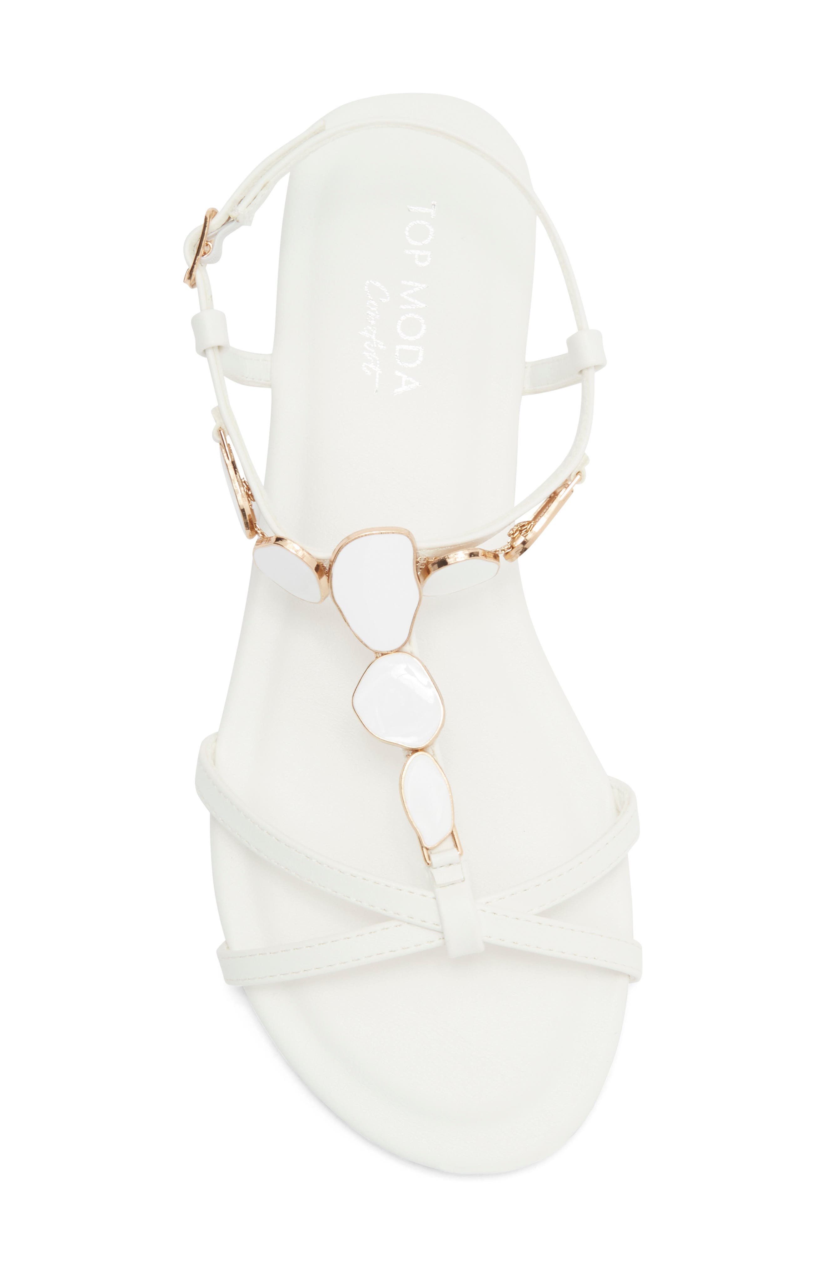 TOP MODA Verne Sandal, Alternate, color, White