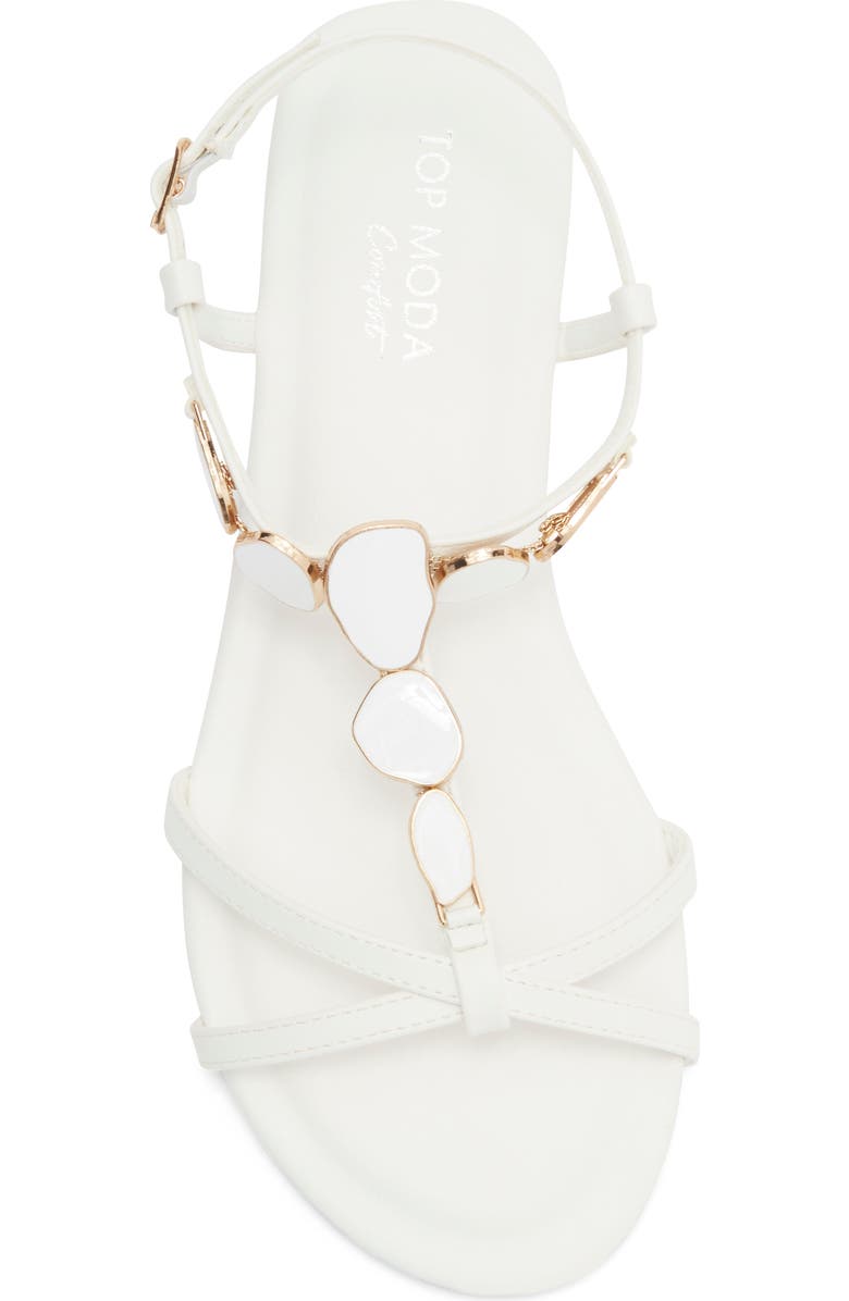 TOP MODA Verne Sandal, Alternate, color, White