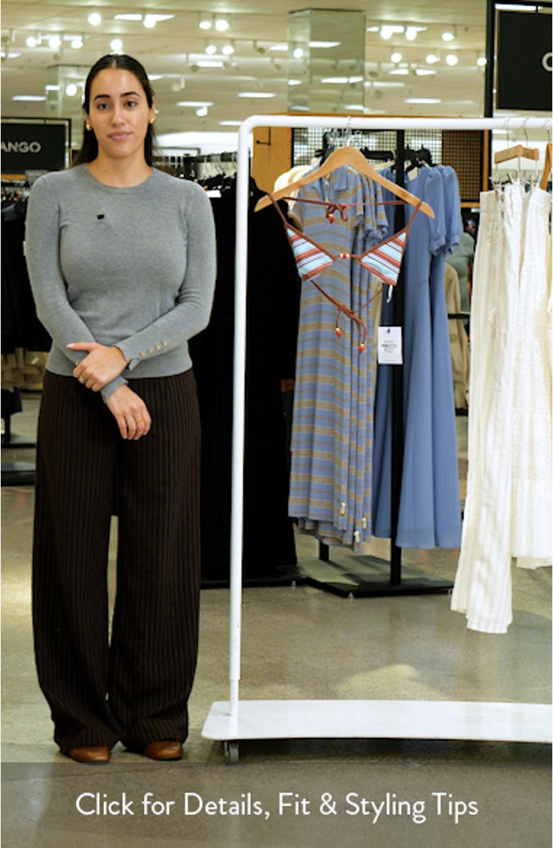 Mikaya Beaded Stripe Triangle Bikini Top, sales video thumbnail