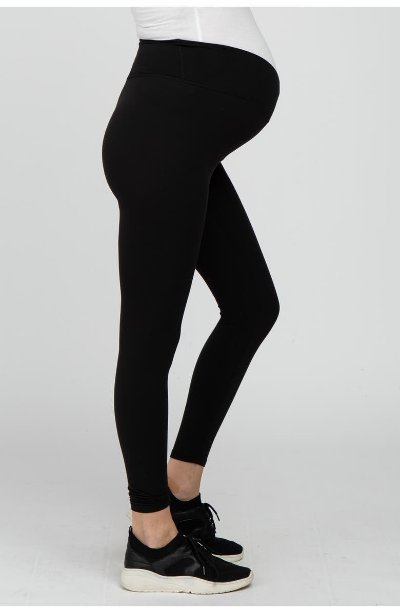 PinkBlush V-Waist Leggings, Alternate, color, Black