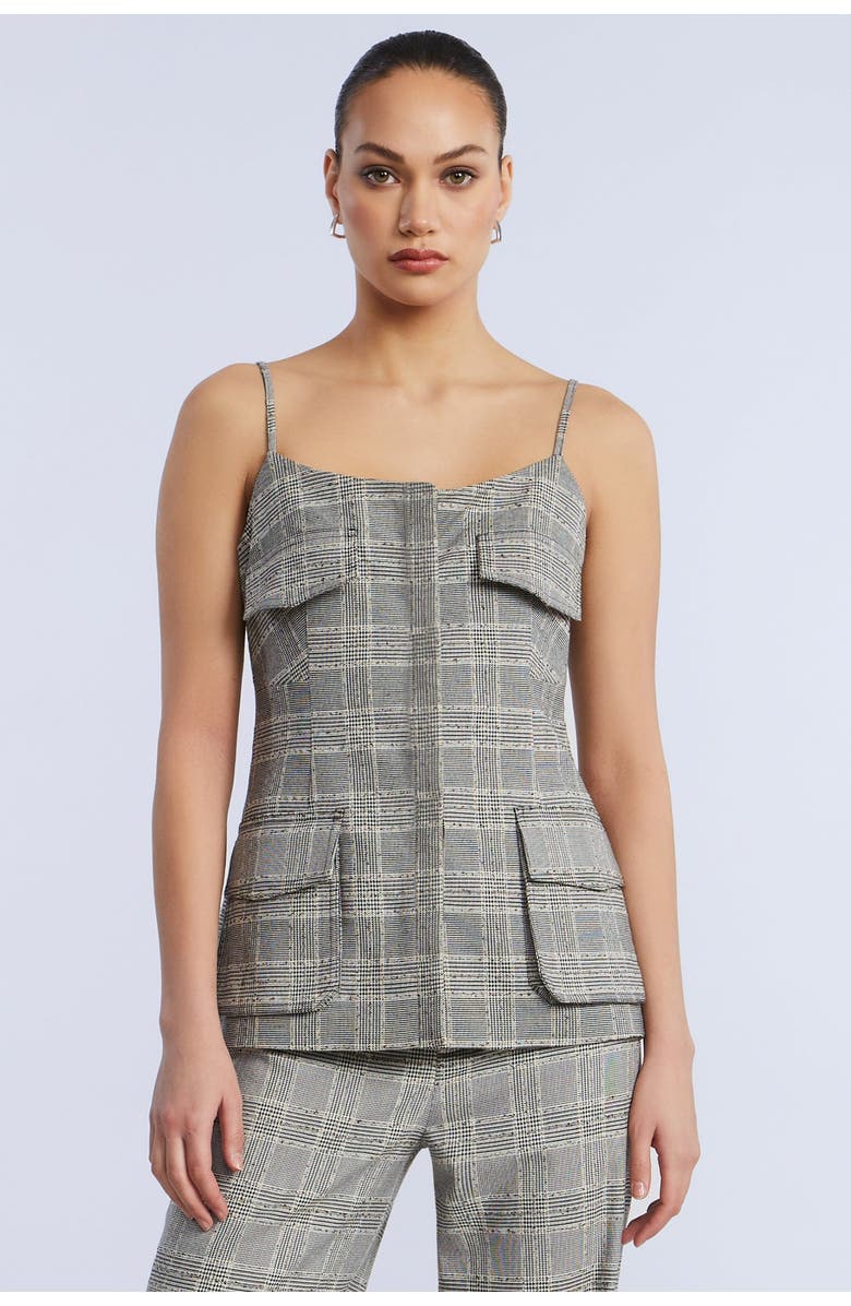 BCBGMAXAZRIA Glen Plaid Vest, Alternate, color, Glen Plaid
