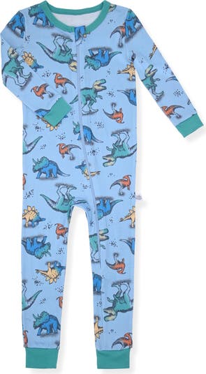 Fitted One-Piece Pajamas & Bear Blanket Toy