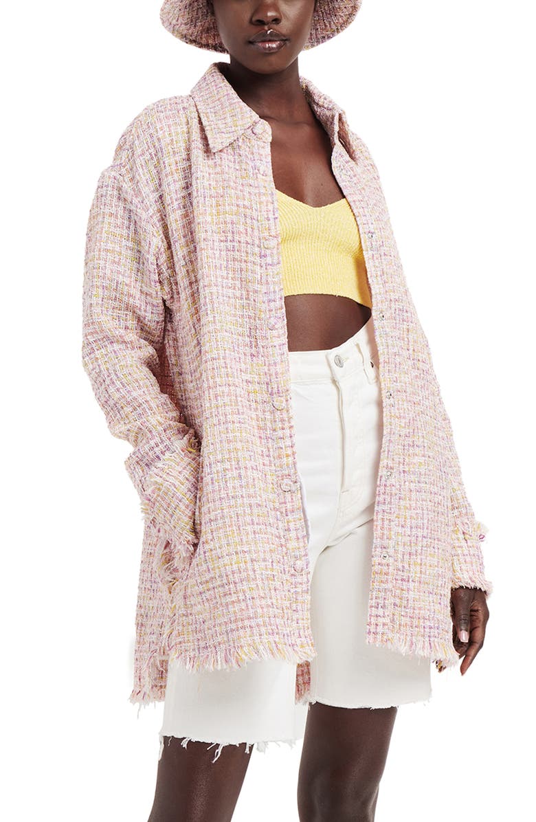 Apparis Misty Tweed Shacket, Main, color,