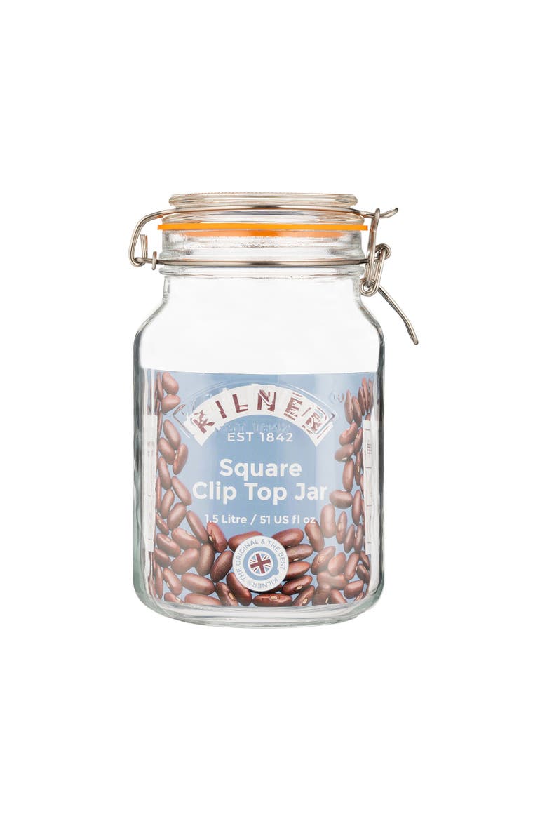 Square Clip Top Jar for Canning and Food Storage, Alternate, color, 7.9 in