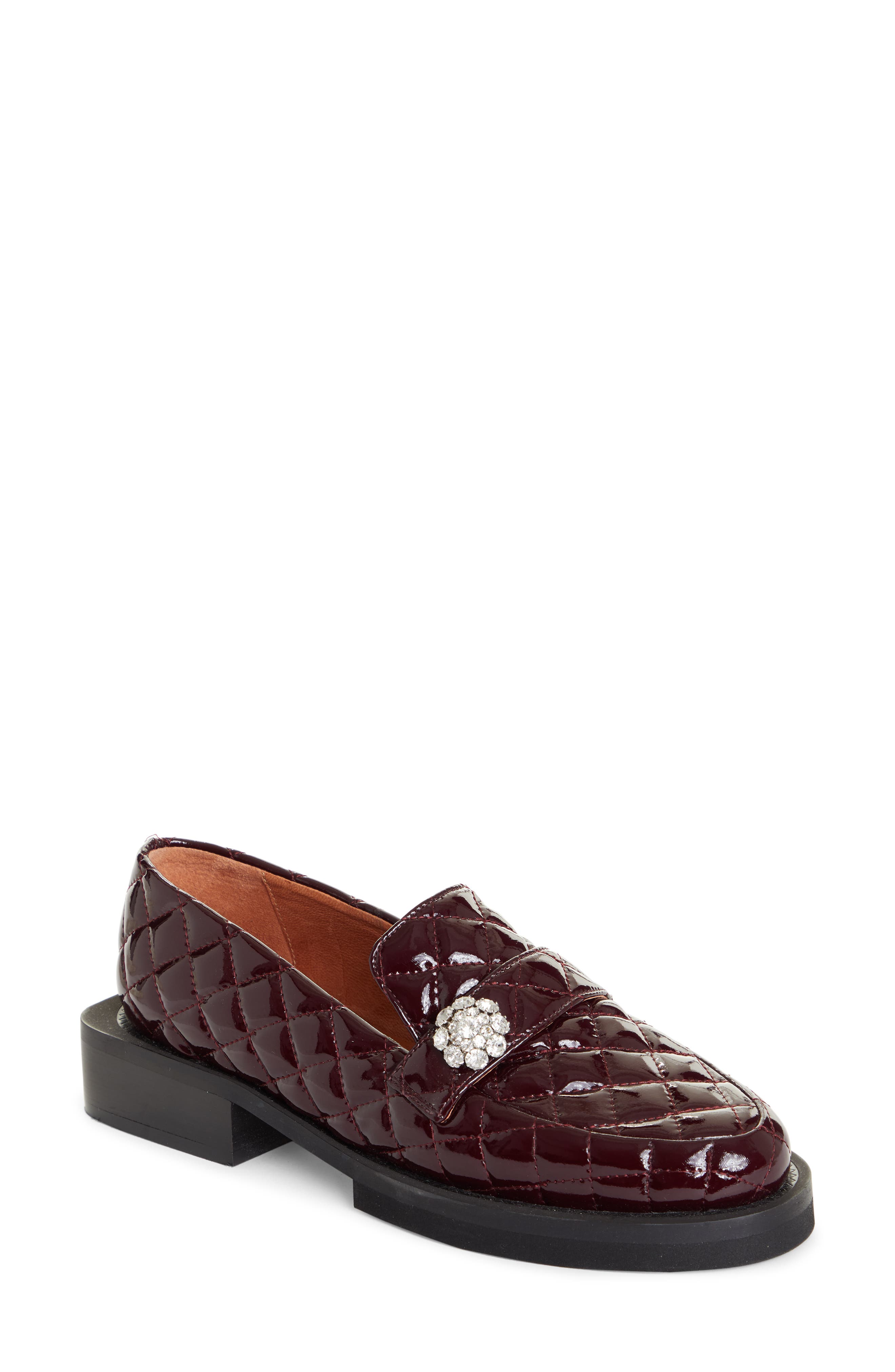 Quilted Patent Loafer, Main, color, PORT ROYALE